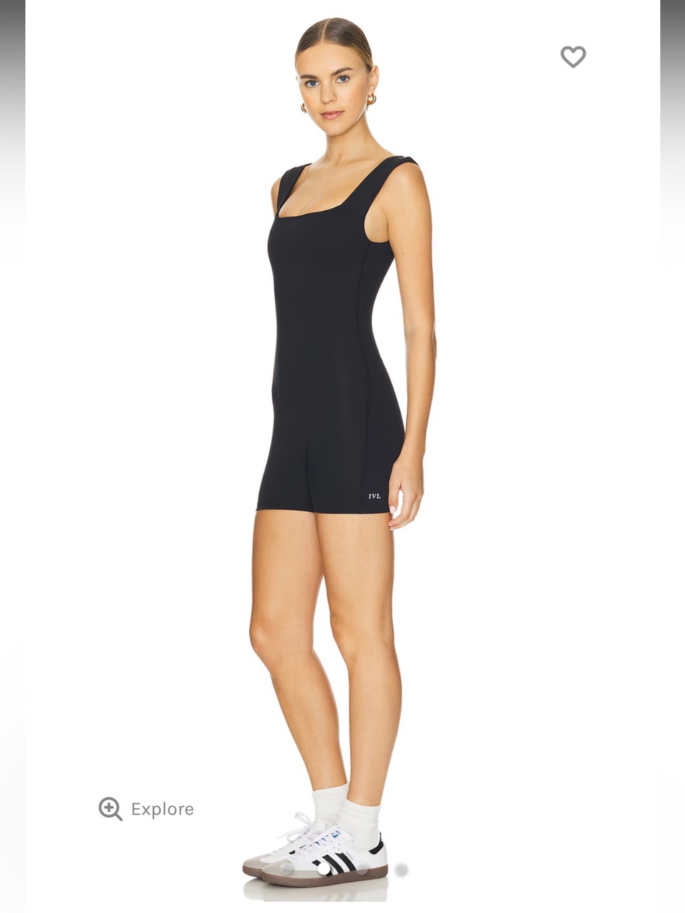 IVL Collective Square Neck Backless Romper in Jet Black Size 4